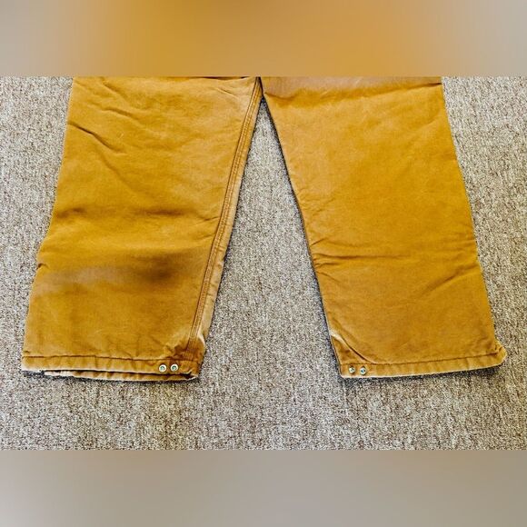 Men’s Carhartt Bib Overalls in Tan, size 44x32 - Picture 5 of 5